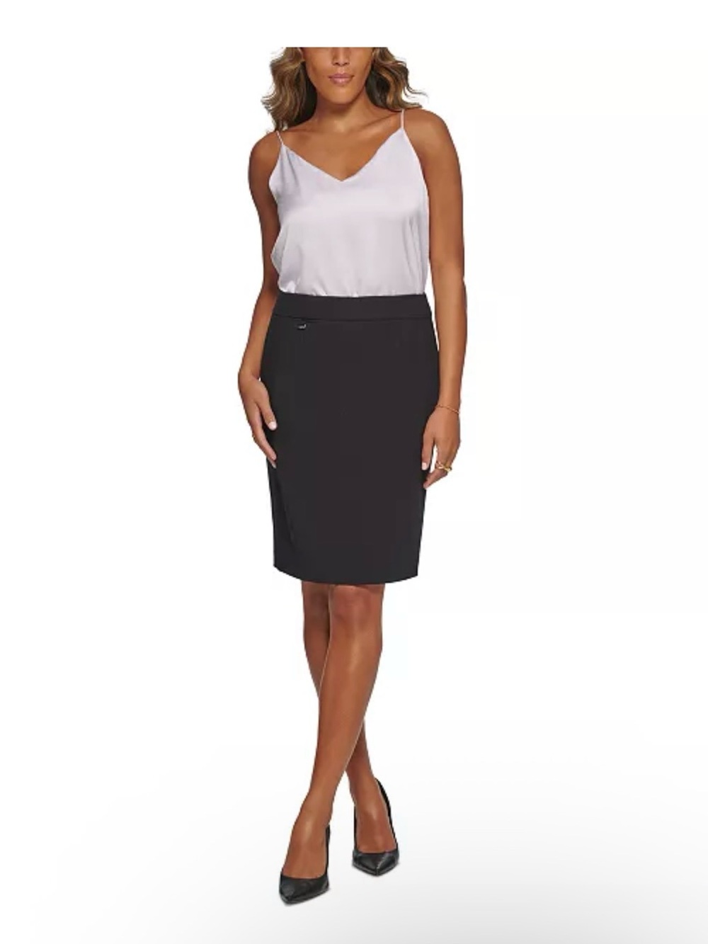 Calvin Klein Women's Black Pencil Skirt Size 2P
